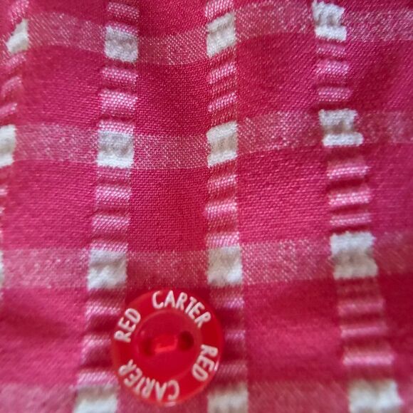 Red Carter Amour Gingham Shirred Bandeau Bikini Top & Bottom Set Size Large - Picture 11 of 15